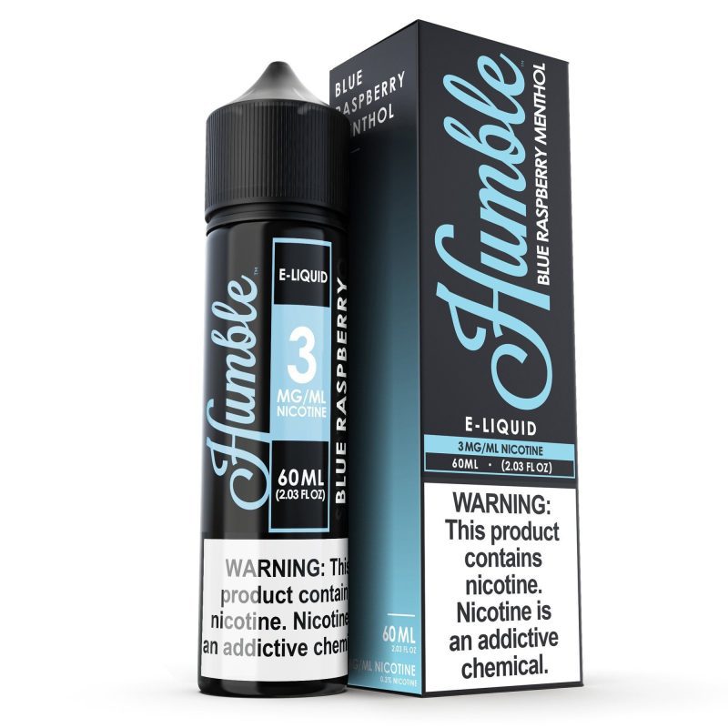 Blue Raspberry Menthol by Humble E-Liquid 60ml with packaging