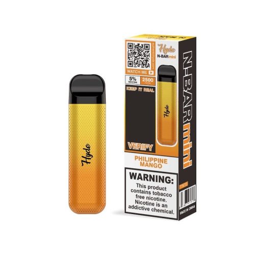 Hyde N-Bar Mini Disposable | 2500 Puffs | 7mL - Philippine Mango with packaging