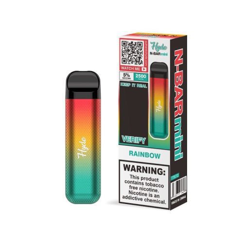 Hyde N-Bar Mini Disposable | 2500 Puffs | 7mL - Rainbow with packaging