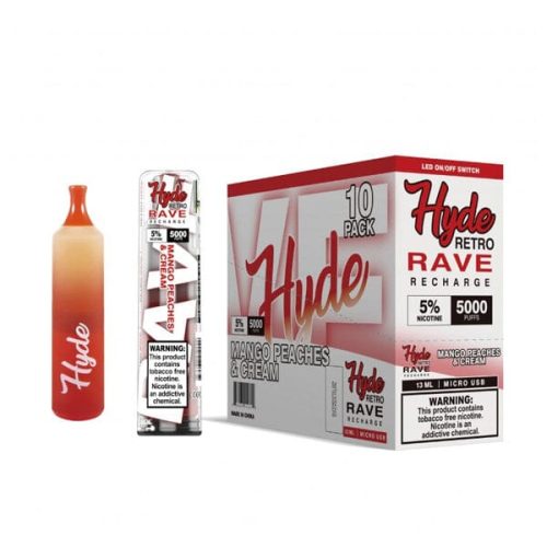 Hyde Retro RAVE Disposable | 5000 Puffs | 12mL Mango Peaches and Cream