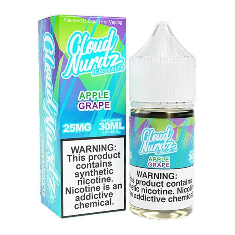 iced grape apple by cloud nurdz tfn salts e liquid 30ml 646665