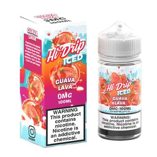 Iced Guava Lava by Hi-Drip E-Juice 100ml with packaging