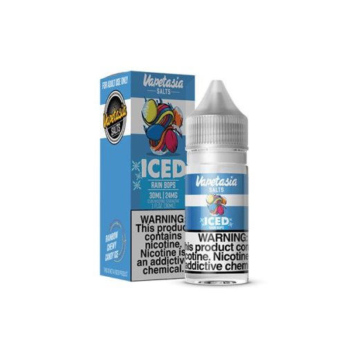 Iced Killer Sweets Rain Bops by Vapetasia Synthetic Salt 30mL with Packaging