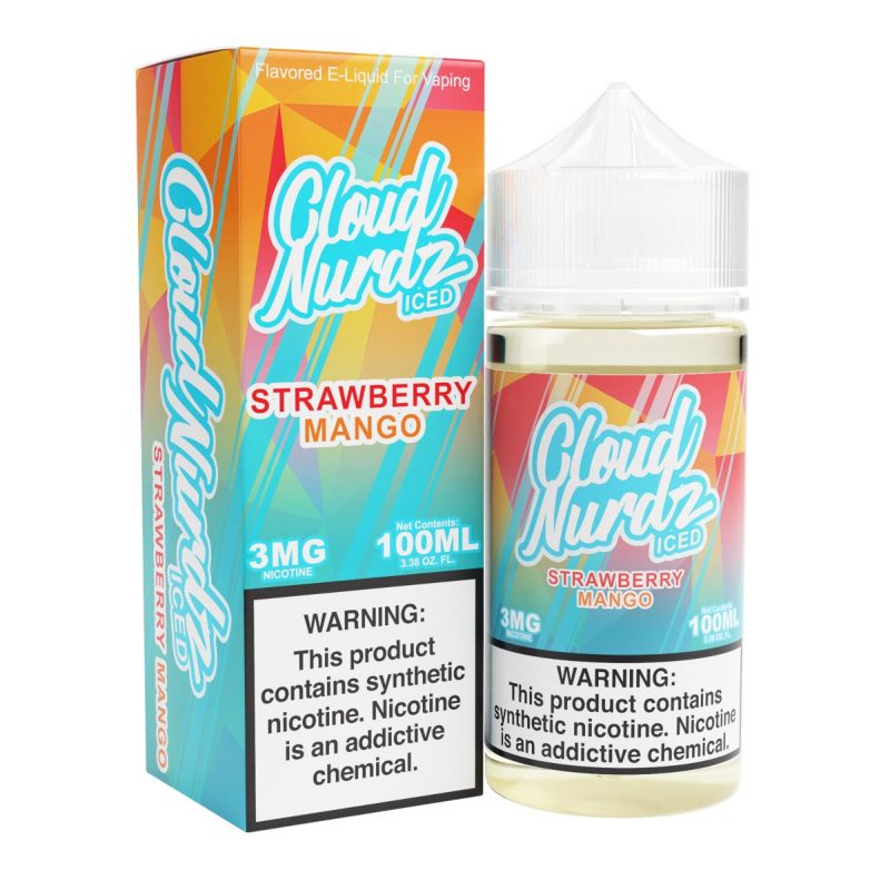 Iced Strawberry Mango by Cloud Nurdz TFN 100ml with packaging