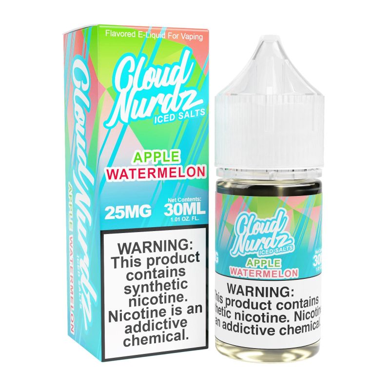 iced watermelon apple by cloud nurdz tfn salts e liquid 30ml 839868