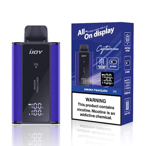 IJoy Bar Captain 10000 Disposable 10000 Puffs 18mL banana pinacolada with packaging