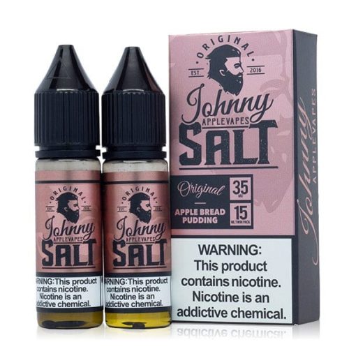 Johnny AppleVapes Salts (x2 15mL) - Apple Bread Pudding with packaging