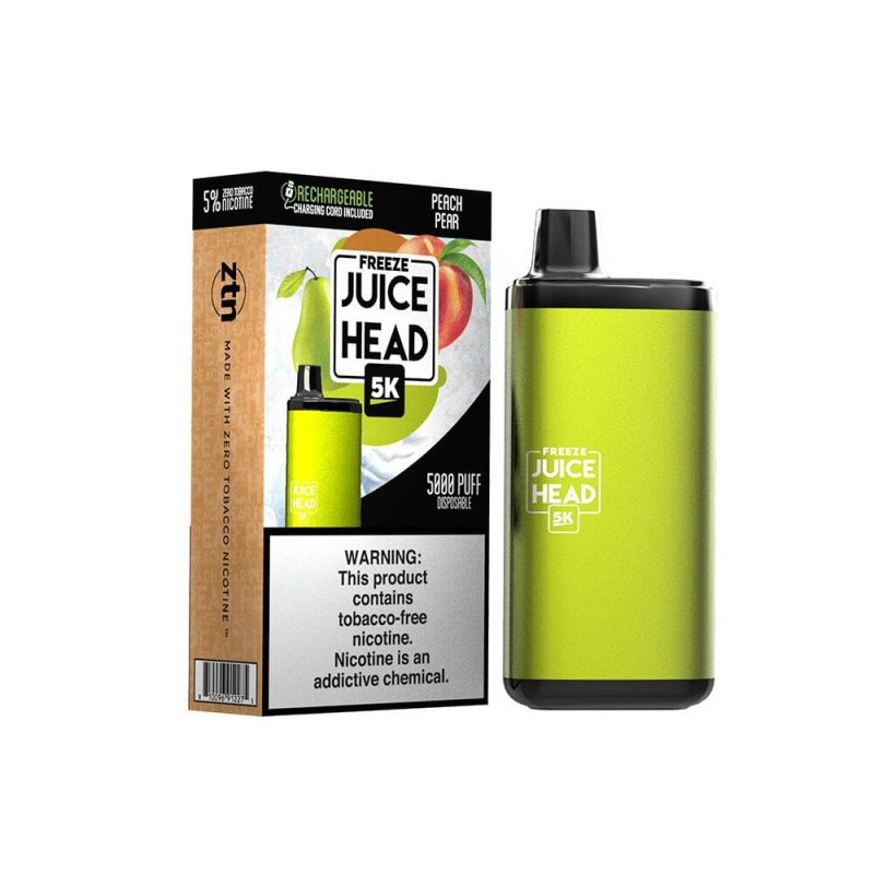 Juice Head 5K Disposable 14mL 50mg peach pear freeze with packaging