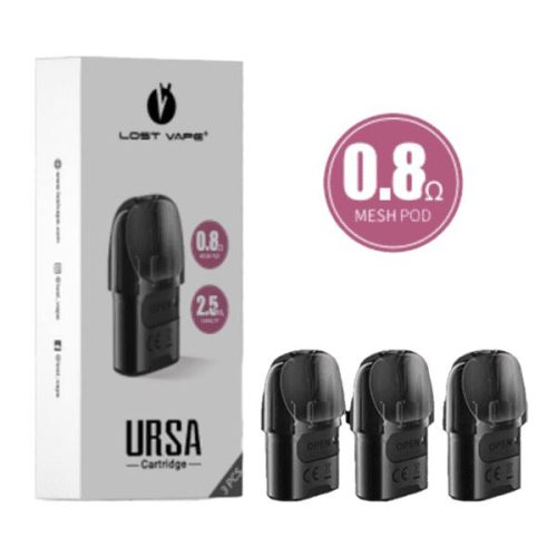 Lost Vape Ursa Nano Replacement Pods | 2.5mL - Black 0.8ohm