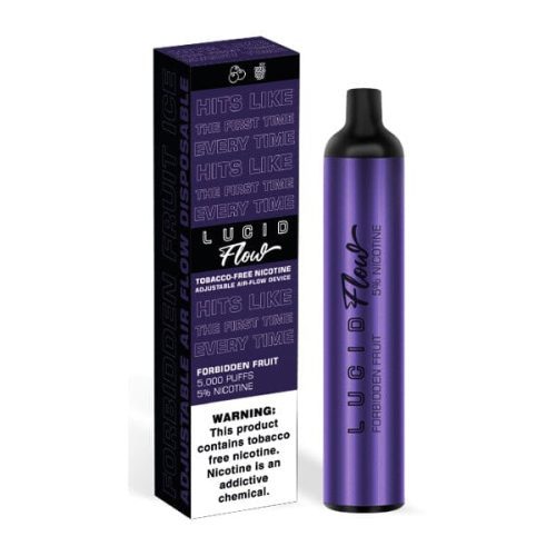 Lucid Flow Tobacco-Free Nicotine Disposable | 5000 Puffs | 16.7mL - Forbidden Fruit with packaging