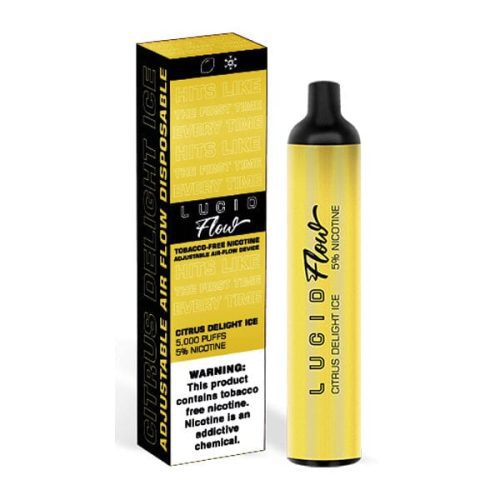 lucid flow tobacco free nicotine disposable 5000 puffs 167ml 879947