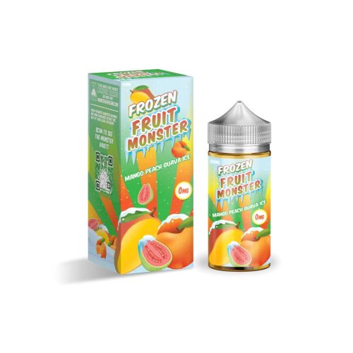 Mango Peach Guava Ice By Frozen Fruit Monster E-Liquid with packaging