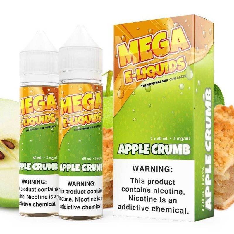 mega sub ohm salt series apple crumb 2x60ml eliquid 214929