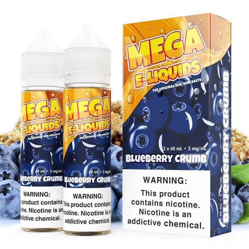 mega sub ohm salt series blueberry crumb 2x60ml eliquid 279905