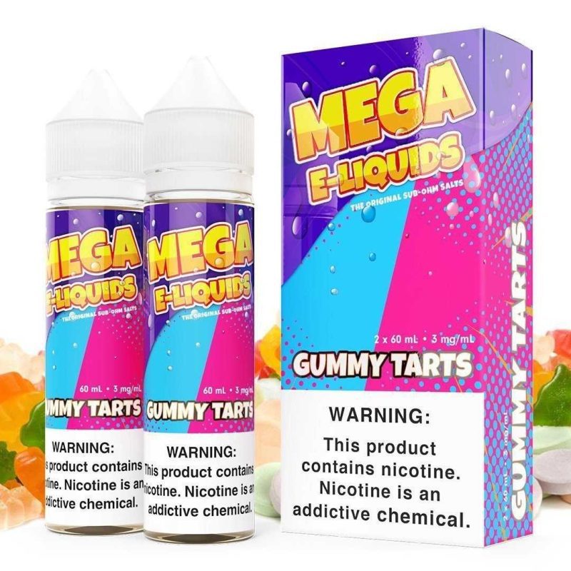 mega sub ohm salt series gummy tarts 2x60ml eliquid 826790