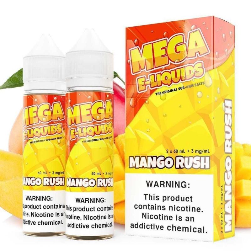 mega sub ohm salt series mango rush 2x60ml eliquid 160598