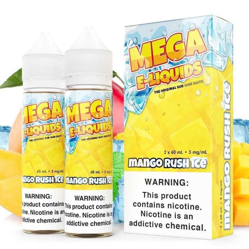 mega sub ohm salt series mango rush ice 2x60ml eliquid 815986