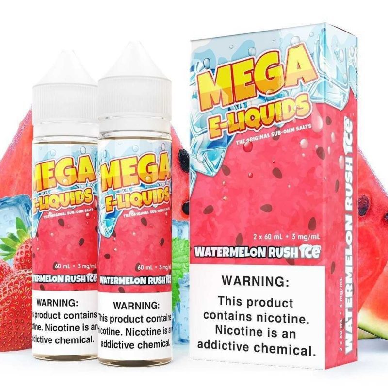 mega sub ohm salt series watermelon rush ice 2x60ml eliquid 690909