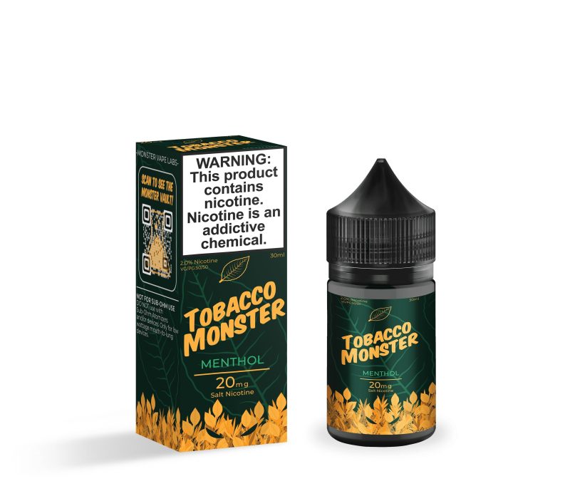 Menthol by Tobacco Monster Salt E-Liquid with packaging