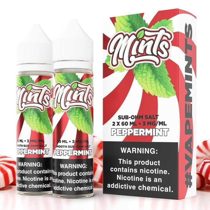 mints sub ohm salt series peppermint 2x60ml eliquid 218638