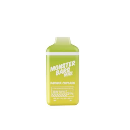 Monster Bars Max Disposable 6000 Puffs 12mL banana custard