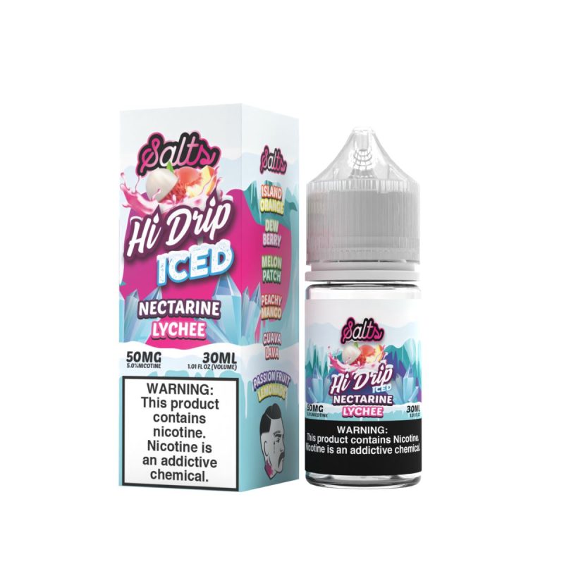 nectarine lychee iced by hi drip salts series 30ml 412270