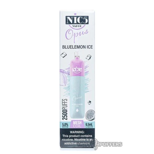 Nic5 Disposable | 2500 Puffs | 6.5mL - Blue Lemon Ice packaging