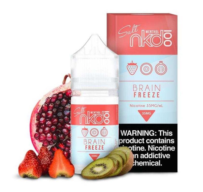 nkd 100 salt brain freeze strawberry pom 30ml eliquid 812130