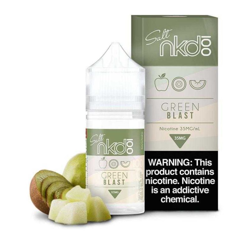 nkd 100 salt green blast melon kiwi 30ml eliquid 640225