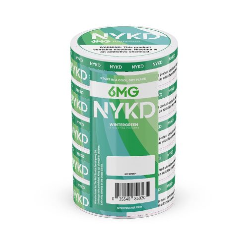 NYKD Nicotine Pouches (20ct Can)(5-Can Pack) Wintergreen 6mg