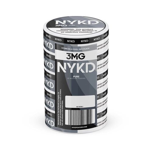 NYKD Nicotine Pouches (20ct Can)(5-Can Pack) - Pure 3mg