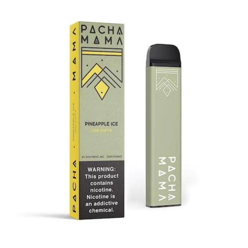 Pachamama Tobacco-Free Nicotine Disposable | 1200 Puffs | 4mL Pineapple Ice with Packaging