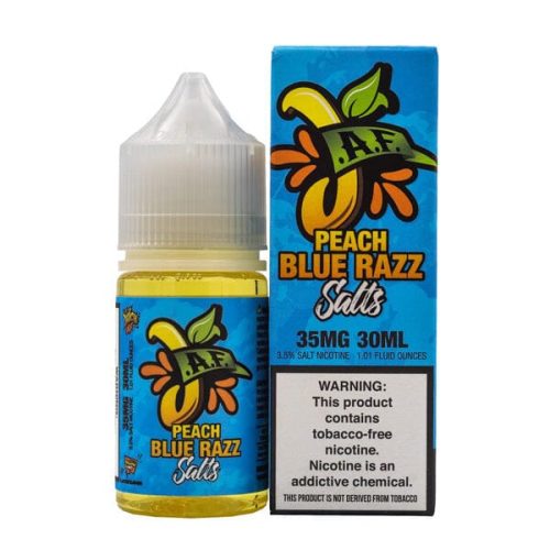 Peach Blue Razz by Juicy AF TFN Salt Series 30mL with Packaging