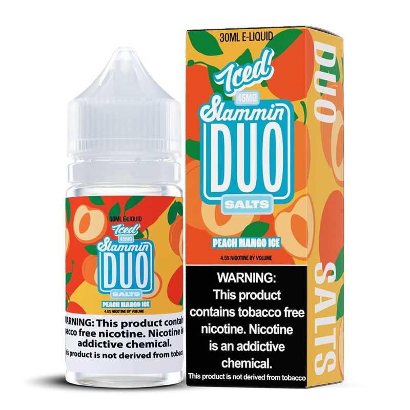 Peach Mango Ice | Slammin Duo Salts | 30mL | 45mg | Bottle with Packaging