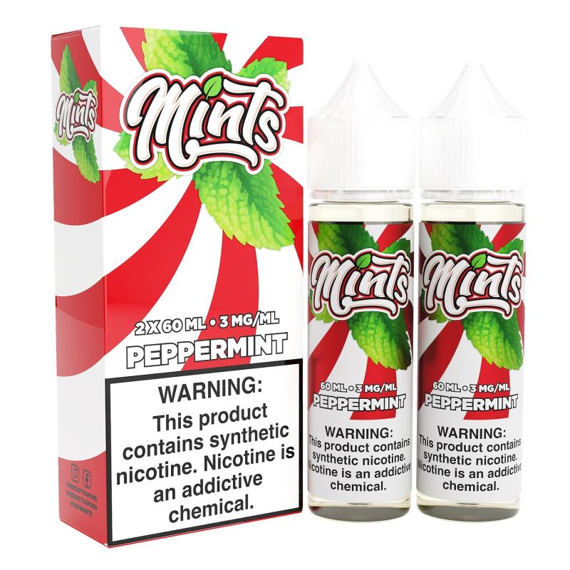 peppermint by mints sub ohm salt series e liquid 2x 60ml 775789