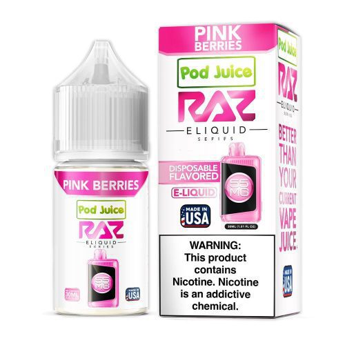 Pink Berries | Pod Juice x RAZ Salt | 30ml | Bottle with Packaging