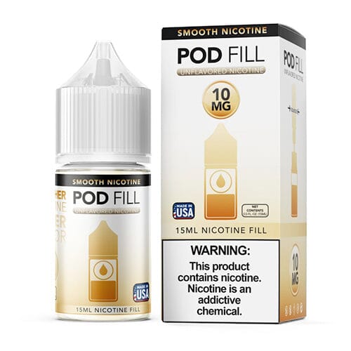 Pod Fill Unflavored Salt Nicotine Base | 15mL 10mg with Packaging