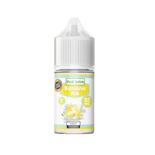 Banana Ice Salt by POD JUICE E-Liquid 30ml bottle