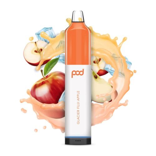 Pod Mesh 5500 Disposable | 5500 Puffs | 12mL - Glacier Fuji Apple with background