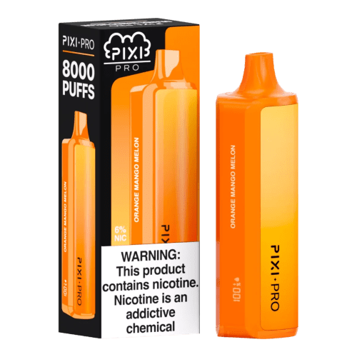 Pixi Pro Disposable 8000 Puffs 14mL 60mg - Orange Mango Melon with packaging