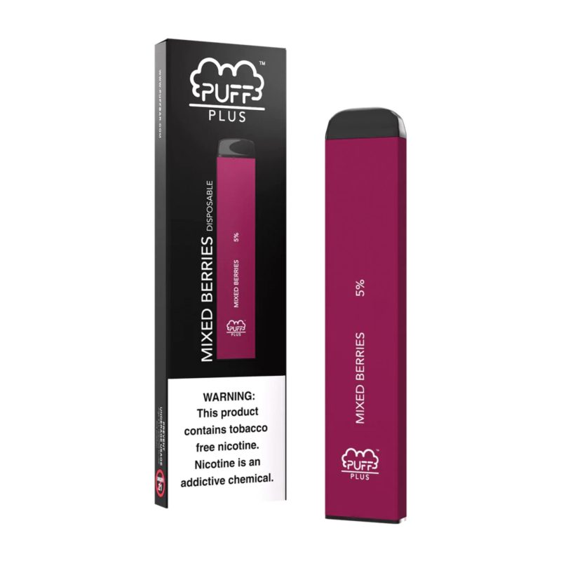 Puff Plus TFN Disposable 800 Puffs 3.5mL mixed berries with packaging