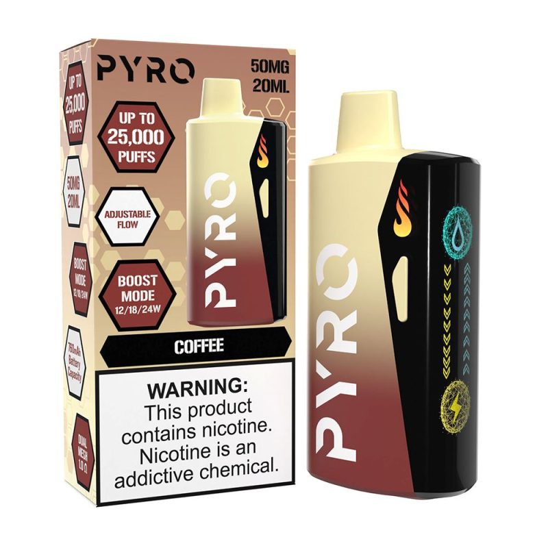 Pyro Boost Disposable - Coffee with packaging