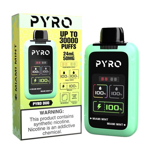 Pyro DUO Disposable Miami Mint with packaging