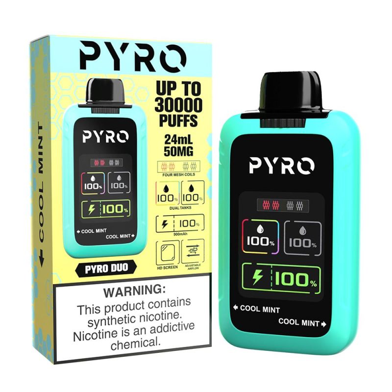 Pyro DUO Disposable Cool Mint with packaging