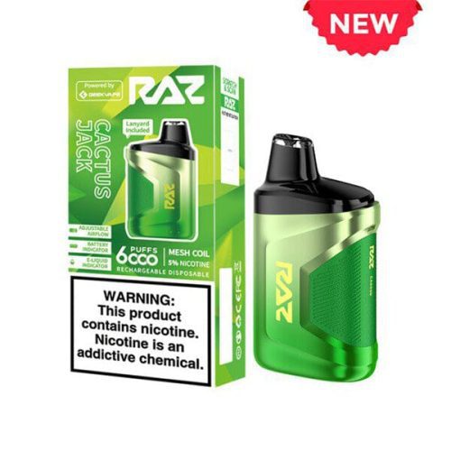 RAZ CA6000 Disposable | 6000 Puffs | 10mL | 50mg Cactus Jack with Packaging