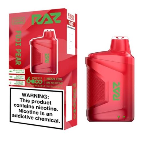 RAZ CA6000 Disposable | 6000 Puffs | 10mL | 50mg Fuji Pear	 with Packaging