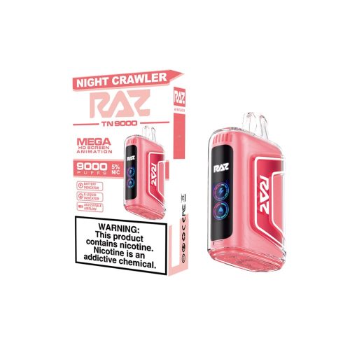 RAZ TN9000 Disposable 9000 Puffs 12mL 50mg night crawler with packaging