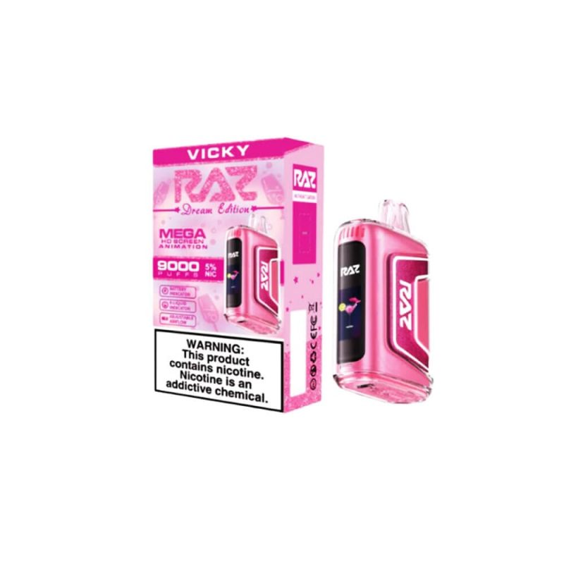 RAZ TN9000 Disposable 9000 Puffs 12mL 50mg Vicky (Pink Lemonade) with packaging