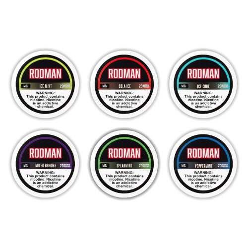 rodman nicotine pouches 20ct can5 can pack 541359