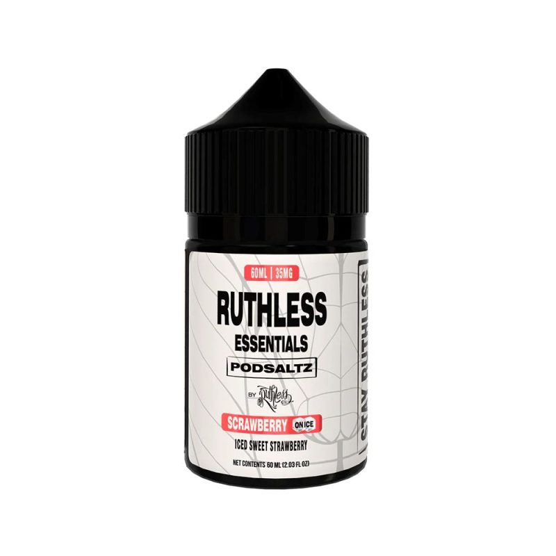 Scrawbrrry On Ice | Ruthless Essentials Salts | 60mL | 35mg | Bottle Only